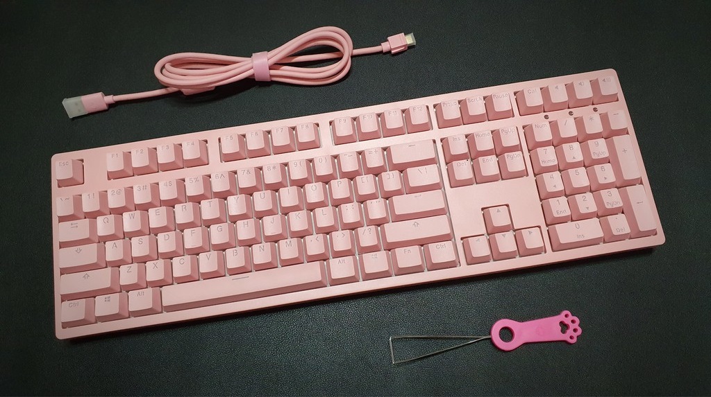 Bàn phím cơ AKKO 3108S RGB PRO Pink Cherry MX Brown Switch có kết nối chuẩn type-C và dây cáp tháo rời tiện lợi
